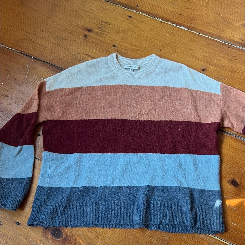 Madewell Colorblock Women’s Crew Neck Sweater